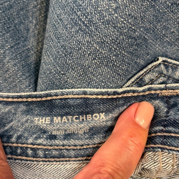 AG Matchbox Slim and straight Relaxed Blue Distressed Jeans - Picture 11 of 13